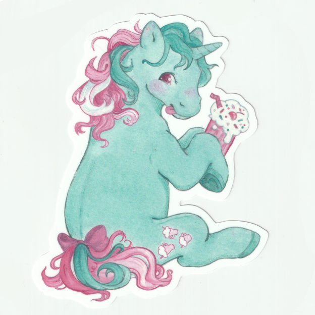 80s pony sticker set